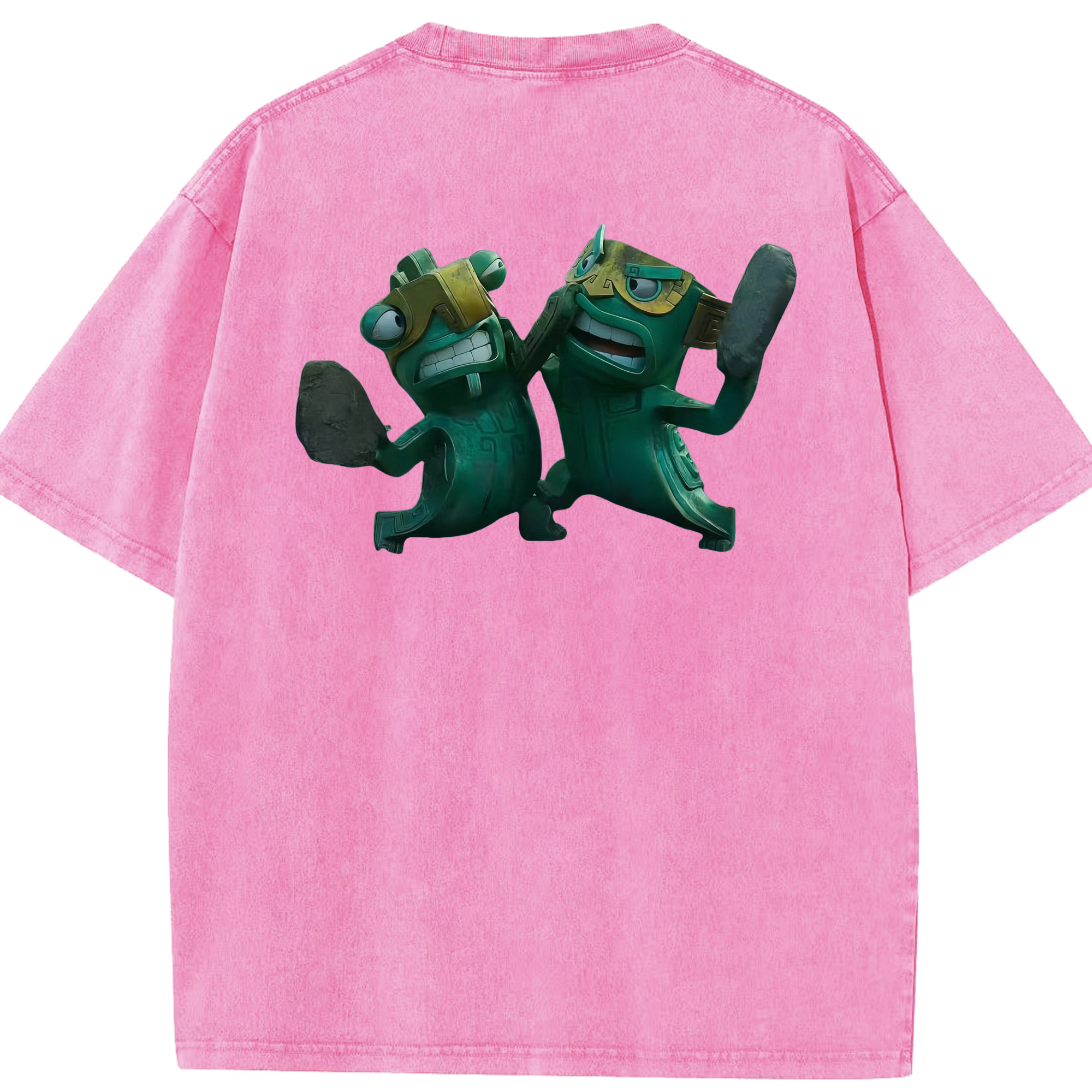 （画像用） Ne Zha 2 ナタ 魔童の大暴れ 綿100% ヴィンテージ風 半袖Tシャツ（背面プリント）
